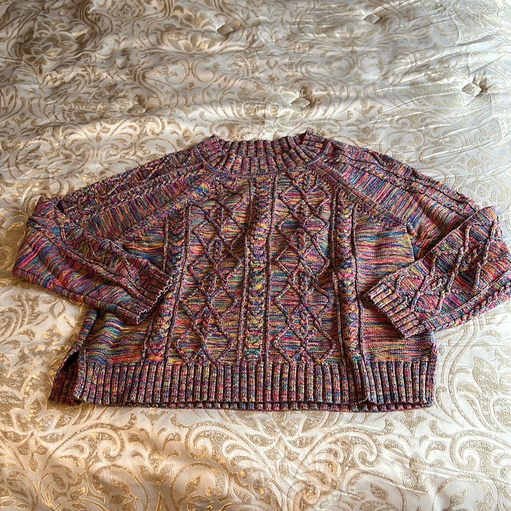 Rainbow marled knit sweater GAP XL